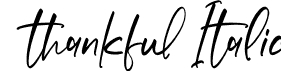 thankful Italic font - thankful-Italic.otf