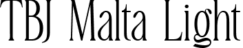 TBJ Malta Light font - TBJMaltaMiniEdition-Light.ttf