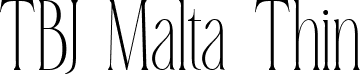 TBJ Malta Thin font - TBJMaltaMiniEdition-Thin.ttf