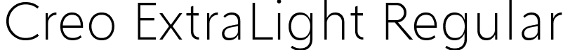 Creo ExtraLight Regular font - Creo-ExtraLight.ttf