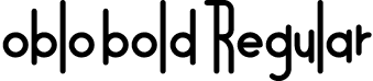 oblo bold Regular font - oblo bold.otf