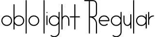 oblo light Regular font - oblo light.ttf