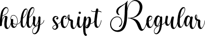 holly script Regular font - hollyscript.ttf