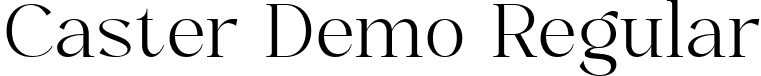 Caster Demo Regular font - Caster.ttf