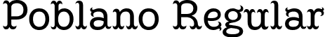 Poblano Regular font - Poblano-Regular.ttf