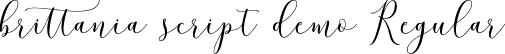 brittania script demo Regular font - brittania script demo.ttf