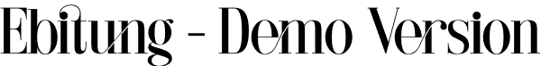 Ebitung - Demo Version font - Ebitung-DemoVersion-Regular.otf