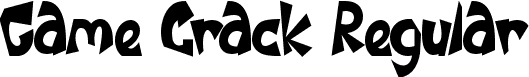 Game Crack Regular font - Game Crack TTF Demo.ttf