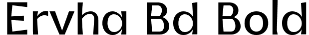 Ervha Bd Bold font - Ervha-Bold.ttf