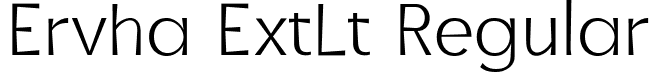 Ervha ExtLt Regular font - Ervha-ExtraLight.ttf