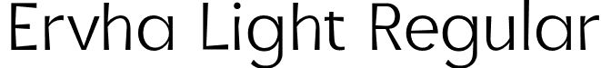 Ervha Light Regular font - Ervha-Light.otf