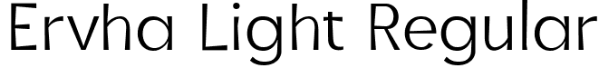 Ervha Light Regular font - Ervha-Light.ttf