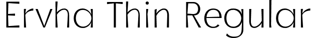 Ervha Thin Regular font - Ervha-Thin.otf