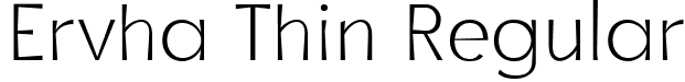 Ervha Thin Regular font - Ervha-Thin.ttf