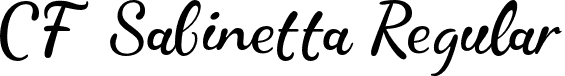 CF Sabinetta Regular font - CF Sabinetta Demo.otf