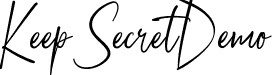 Keep Secret Demo font - KeepSecretDemoRegular.ttf