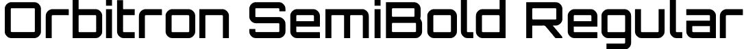 Orbitron SemiBold Regular font - Orbitron-SemiBold.ttf