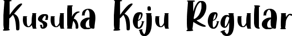 Kusuka Keju Regular font - Kusuka Keju.otf