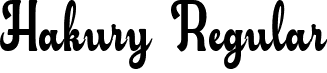 Hakury Regular font - Hakury Font DEMO.ttf