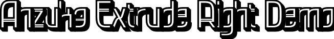 Anzuka Extrude Right Demo font - Anzuka-ExtrudeRight_demo.otf