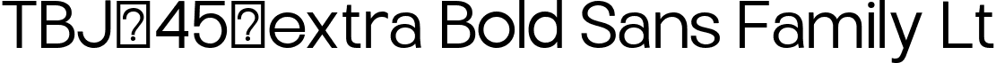 TBJ-45-extra Bold Sans Family Lt font - TBJEndgraphMini-Light.ttf