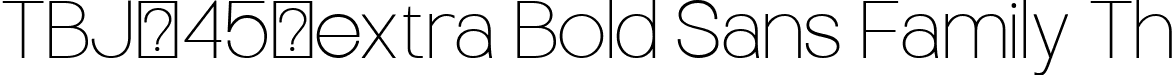 TBJ-45-extra Bold Sans Family Th font - TBJEndgraphMini-Thin.ttf