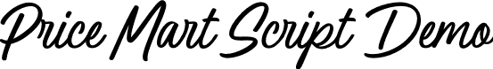 Price Mart Script Demo font - Pricemart Script Demo.otf