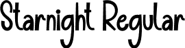 Starnight Regular font - Starnight.otf