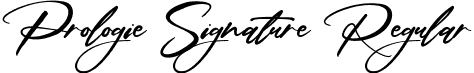 Prologie Signature Regular font - PrologieSignature.ttf