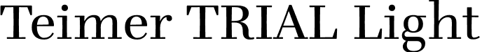 Teimer TRIAL Light font - TeimerTRIAL-Light.otf