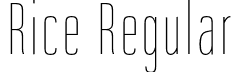 Rice Regular font - Rice-HairlineCondensed.otf