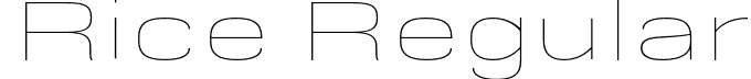 Rice Regular font - Rice-HairlineWide.otf