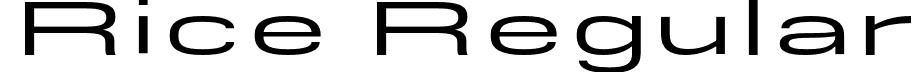 Rice Regular font - Rice-MediumExpanded.otf