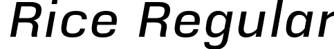 Rice Regular font - Rice-MediumOblique.otf