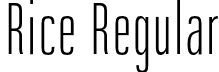 Rice Regular font - Rice-ThinCondensed.otf