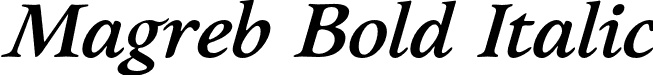 Magreb Bold Italic font - Magreb-BoldItalic.otf