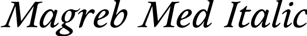 Magreb Med Italic font - Magreb-MediumItalic.otf