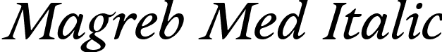 Magreb Med Italic font - Magreb-MediumItalic.ttf