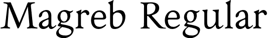 Magreb Regular font - Magreb-Regular.otf