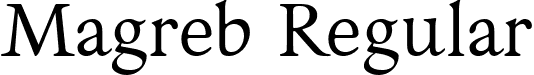 Magreb Regular font - Magreb-Regular.ttf