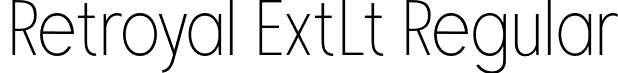 Retroyal ExtLt Regular font - Retroyal-ExtraLight.otf