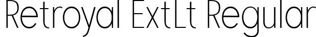 Retroyal ExtLt Regular font - Retroyal-ExtraLight.ttf