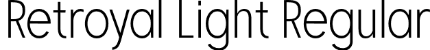 Retroyal Light Regular font - Retroyal-Light.otf