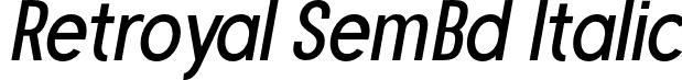 Retroyal SemBd Italic font - Retroyal-SemiBoldItalic.otf