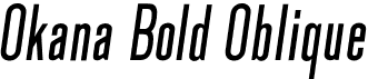 Okana Bold Oblique font - Okana-BoldOblique.otf