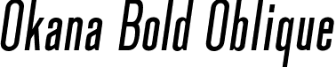 Okana Bold Oblique font - Okana-BoldOblique.ttf