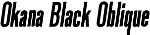 Okana Black Oblique font - Okana-BlackOblique.otf