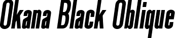 Okana Black Oblique font - Okana-BlackOblique.ttf