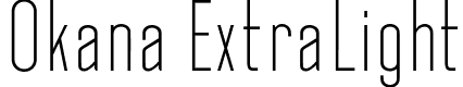 Okana ExtraLight font - Okana-ExtraLight.ttf