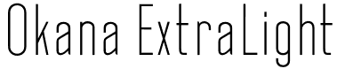 Okana ExtraLight font - Okana-ExtraLight.otf